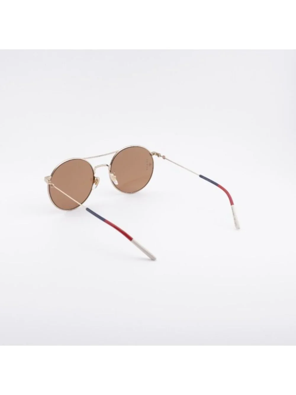 Gucci GG0680S 003 Sunglasses Gold Round Frame, Brown Lenses
